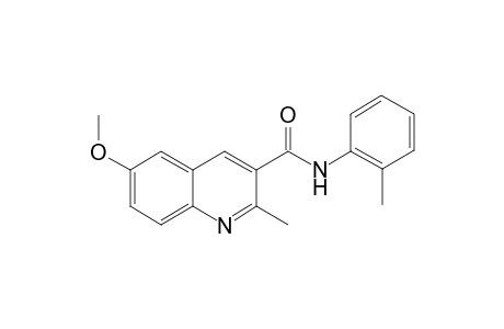 6-methoxy-2-methyl-N-(2-methylphenyl)-3-quinolinecarboxamide