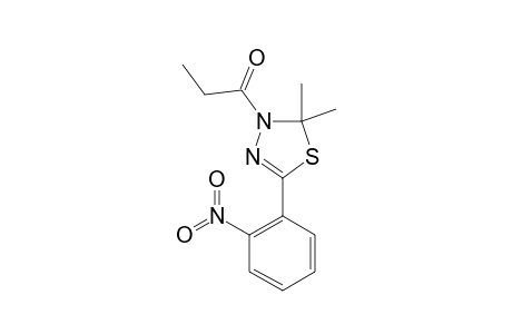 3-ETHYLCARBONYL-5-(2-NITROPHENYL)-2,2-DIMETHYL-2,3-DIHYDRO-1,3,4-THIADIAZOLE