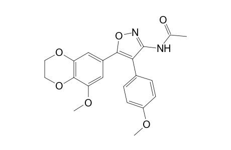 N-[5-(2,3-Dihydro-8-methoxy-1,4-benzodioxin-6-yl)-4-(4- methoxyphenyl)-3-isoxazolyl]acetamide