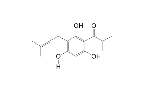 2-methyl-3'-(3-methyl-2-butenyl)-2',4',6'-trihydroxypropiophenone