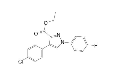 4-(p-chlorophenyl)-1-(p-fluorophenyl)pyrazole-3-carboxylic acid, ethyl ester