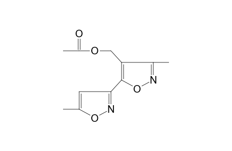 3-methyl-5-(5-methyl-3-isoxazolyl)-4-isoxazolemethanol, acetate (ester)