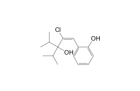 (E)-2-Chloro-1-(o-hydroxyphenyl)-3-isopropyl-4-methylpent-1-en-3-ol