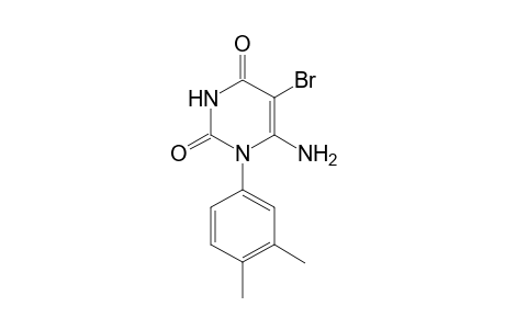 2,4(1H,3H)-Pyrimidinedione, 6-amino-5-bromo-1-(3,4-dimethylphenyl)-