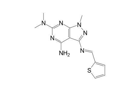 4-AMINO-6-DIMETHYLAMINO-3-(2-THIENYL)-AZOMETHINO-1-METHYLPYRAZOLO-[3,4-D]-PYRIMIDINE