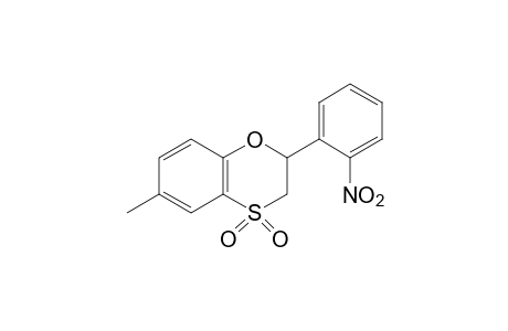 6-methyl-2-(o-nitrophenyl)-1,4-benzoxathian, 4,4-dioxide