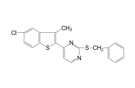 2-(benzylthio)-4-(5-chloro-3-methylbenzo[b]thien-2-yl)pyrimidine