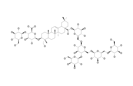 LADYGINOSIDE-F;3-O-BETA-[GLUCOPYRANOSYL-(1->4)-GLUCURONOPYRANOSYL]-HEDERAGENIN-28-O-[GLUCOPYRANOSYL-(1->6)-GLUCOPYRANOSYL-(1->6)-[GALACTOPYRANOSY