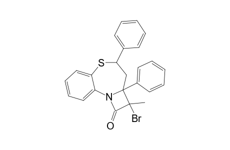 2-AZA-4-BROMO-4-METHYL-5,7-DIPHENYL-8-THIATRICYCLO-[7.4.0.0(2,5)]-TRIDECA-DELTA(1,9),10,12-TRIEN-3-ONE