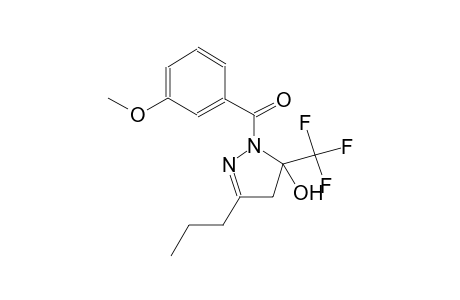 1-(3-methoxybenzoyl)-3-propyl-5-(trifluoromethyl)-4,5-dihydro-1H-pyrazol-5-ol