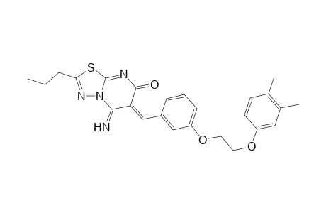 7H-[1,3,4]thiadiazolo[3,2-a]pyrimidin-7-one, 6-[[3-[2-(3,4-dimethylphenoxy)ethoxy]phenyl]methylene]-5,6-dihydro-5-imino-2-propyl-, (6Z)-