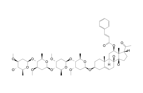 IKEMAGENIN-3-O-BETA-D-OLEANDROPYRANOSYL-(1->4)-BETA-D-OLEANDROPYRANOSYL-(1->4)-BETA-D-CYMAROPYRANOSYL-(1->4)-BETA-D-CYMAROPYRANOSIDE