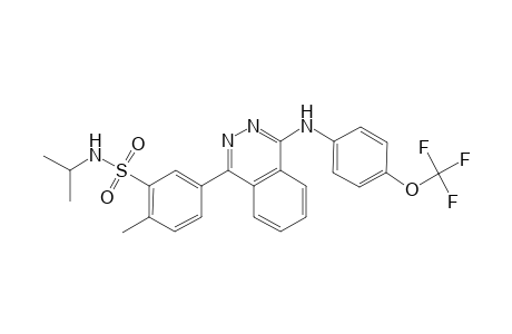 2-Methyl-N-propan-2-yl-5-[4-[4-(trifluoromethoxy)anilino]-1-phthalazinyl]benzenesulfonamide