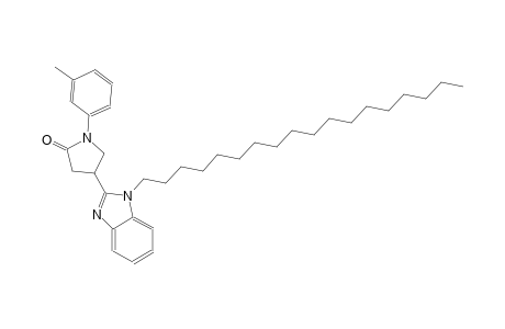 1-(3-Methylphenyl)-4-(1-octadecyl-1H-1,3-benzodiazol-2-yl)pyrrolidin-2-one