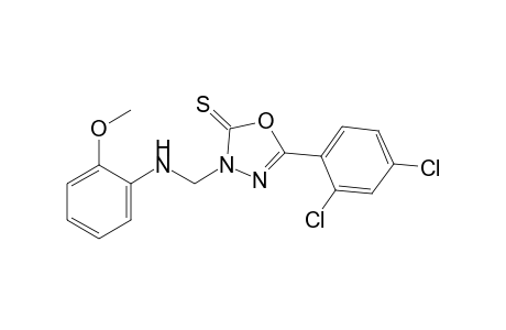 4-[(o-anisidino)methyl]-2-(2,4-dichlorophenyl)-delta2-1,3,4-oxadiazoline-5-thione