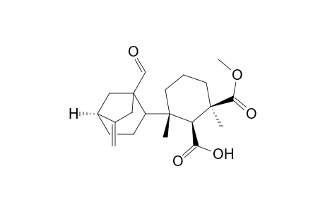 1,2-Cyclohexanedicarboxylic acid, 3-(1-formyl-6-methylenebicyclo[3.2.1]oct-2-yl)-1,3-dimethyl-, 1-methyl ester, [1R-[1.alpha.,2.beta.(1R*,2S*,3S*),5.beta.]]-