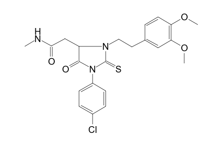 2-{1-(4-chlorophenyl)-3-[2-(3,4-dimethoxyphenyl)ethyl]-5-oxo-2-thioxo-4-imidazolidinyl}-N-methylacetamide