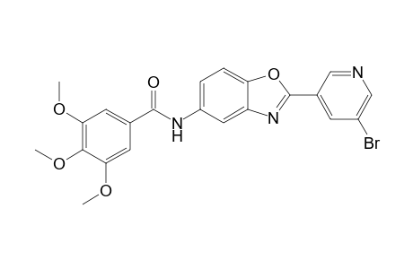 N-[2-(5-bromanylpyridin-3-yl)-1,3-benzoxazol-5-yl]-3,4,5-trimethoxy-benzamide