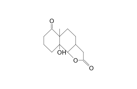 9a-Hydroxy-5a-methyl-octahydro-naphtho(1,2-B)furan-2,6(3H,7H)-dione