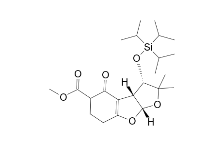 (3S*,3aR*,8aR*)-2,2-Dimethyl-2,3,3a,6,7,8a-hexahydro-3-[(triisopropyl)silyloxy]-5-(methoxycarbonyl)-5H-1,8-dioxacyclopenta[a]indene-4-one