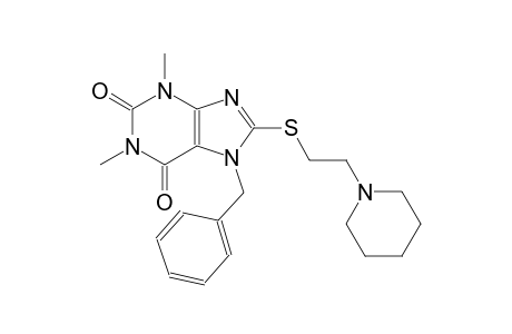 7-benzyl-1,3-dimethyl-8-{[2-(1-piperidinyl)ethyl]sulfanyl}-3,7-dihydro-1H-purine-2,6-dione