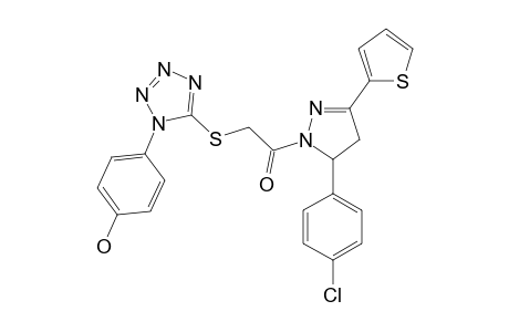 1-[(1-(4-HYDROXYPHENYL)-1H-TETRAZOL-5-YL)-THIOACETYL]-3-(2-THIENYL)-5-(4-CHLOROPHENYL)-2-PYRAZOLINE