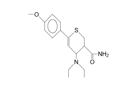 4-(Diethylamino)-6-(4-methoxyphenyl)-3,4-dihydro-2H-thiopyran-3-carboxamide