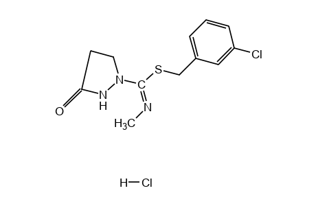 N-methyl-3-oxothio-1-pyrazolidinecarboximidic acid, m-chlorobenzyl ester, monohydrochloride