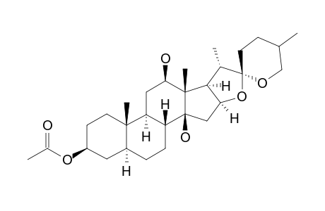 (25R)-3.beta.-Acetoxy-5.alpha.-spirostan-12.beta.,14.beta.-diol