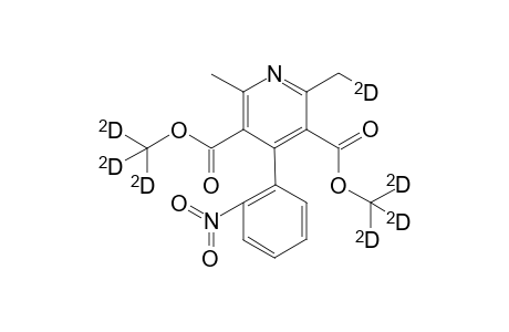 Mixture of bis(Trideuteromethyl) 2-deuteromethyl-6-methyl-4-(2-nitrophenyl)-3,5-pyridinedicarboxylate with hexa- and octa-deuterated compounds