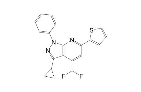 3-cyclopropyl-4-(difluoromethyl)-1-phenyl-6-(2-thienyl)-1H-pyrazolo[3,4-b]pyridine