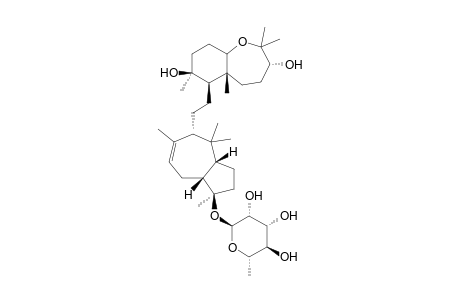 (2S,3R,4R,5R,6S)-2-[[(1R,3aR,5S,8aR)-5-[2-[(3R,5aR,6R,7S)-2,2,5a,7-tetramethyl-3,7-bis(oxidanyl)-4,5,6,8,9,9a-hexahydro-3H-benzo[b]oxepin-6-yl]ethyl]-1,4,4,6-tetramethyl-2,3,3a,5,8,8a-hexahydroazulen-1-yl]oxy]-6-methyl-oxane-3,4,5-triol