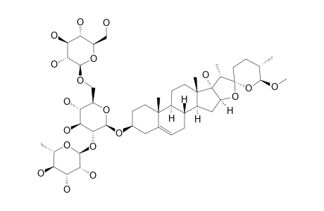 (25R,26R)-17-ALPHA-HYDROXY-26-METHOXY-SPIROT-5-EN-3-BETA-YL-O-ALPHA-L-RHAMNOPYRANOSYL-(1->2)-O-[BETA-D-GLUCOPYRANOSYL-(1->6)]-BETA-D-GLUCOPYRANOSID