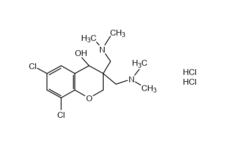 3,3-bis[(dimethylamino)methyl]-6,8-dichloro-4-chromanol, dihydrochloride