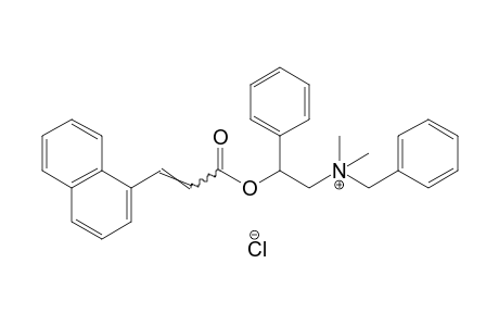 benzyldimethyl ( ß-hydroxyphenethyl)ammonium chloride, trans-1-naphthaleneacrylate