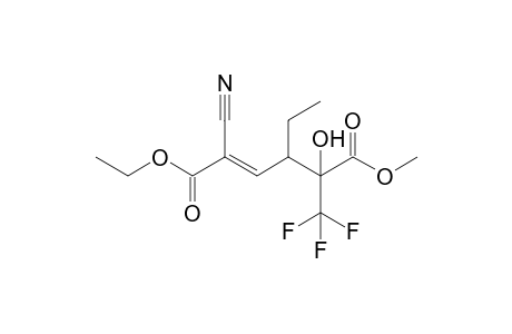 (E)-1-Ethyl 6-methyl 2-cyano-4-ethyl-5-hydroxy-5-(trifluoromethyl)hex-2-enedioate