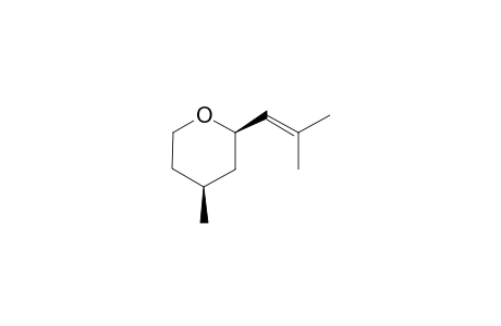 (2R,4S)-4-methyl-2-(2-methylprop-1-enyl)oxane