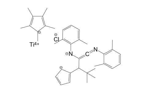 Titanium(IV) (3-(cyclopenta-3,5-dien-2-ide-1-yl)-1-((2,6-dimethylphenyl)imino)-4,4-dimethylpent-1-en-2-yl)(2,6-dimethylphenyl)amide 1,2,3,4,5-pentamethylcyclopenta-2,4-dien-1-ide chloride