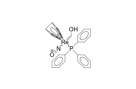 Cyclopentadienyl-hydroxymethylidene-nitrosyl-triphenylphosphino rhenium cation