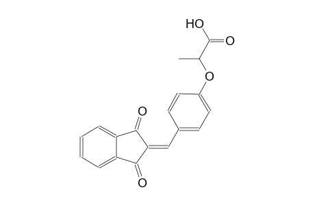 2-{4-[(1,3-dioxo-1,3-dihydro-2H-inden-2-ylidene)methyl]phenoxy}propanoic acid