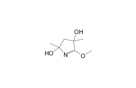 2-Methoxy-3,5-dimethyl-3,5-dihydroxy-1-pyrroline