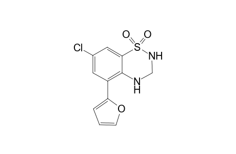 7-chloro-5-(2-furyl)-3,4-dihydro-2H-1,2,4-benzothiadiazine 1,1-dioxide