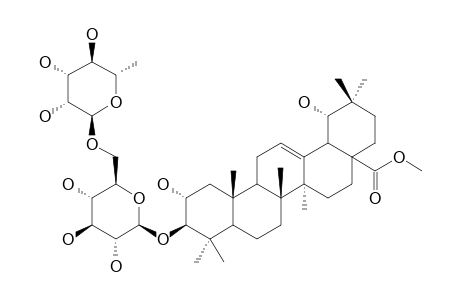 2-ALPHA,3-BETA,19-ALPHA-TRIHYDROXY-OLEAN-12-EN-28-OIC-ACID-METHYLESTER-3-BETA-O-RUTINOSIDE