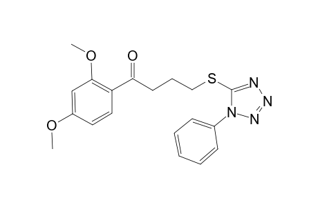 1-(2,4-dimethoxyphenyl)-4-[(1-phenyl-1H-tetraazol-5-yl)sulfanyl]-1-butanone