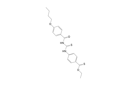 p-[3-(p-butoxybenzoyl)-2-thioureido]thiobenzoic acid, O-ethyl ester