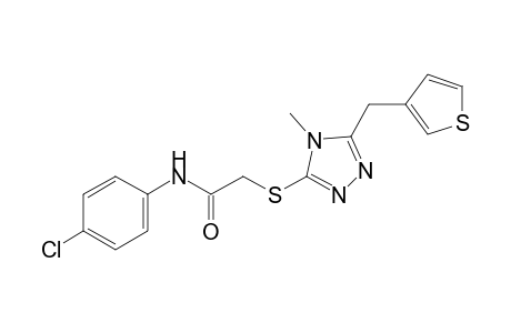 4'-chloro-2-{[4-methyl-5-(3-thenyl)-4H-1,2,4-triazol-3-yl]thio}acetanilide