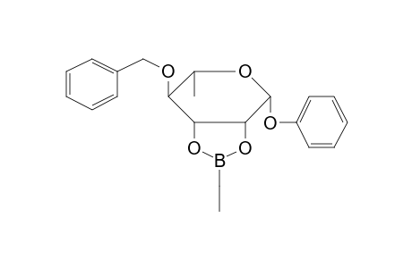 .beta.-l-Rhamnopyranoside, phenyl-2,3-O-ethylboranediyl-4-O-benzyl-