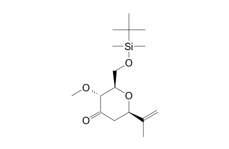 [2R-(2-ALPHA,3-BETA,6-ALPHA)]-2-[([(1,1-DIMETHYLETHYL)-DIMETHYLSILYL]-OXY)-METHYL]-TETRAHYDRO-3-METHOXY-6-(1-METHYLETHENYL)-4H-PYRAN-4-ONE