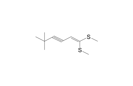 1-HEXEN-3-YNE, 5,5-DIMETHYL-1,1-BIS(METHYLTHIO)-