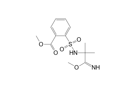 Benzoic acid, 2-[[(2-imino-2-methoxy-1,1-dimethylethyl)amino]sulfonyl]-, methyl ester